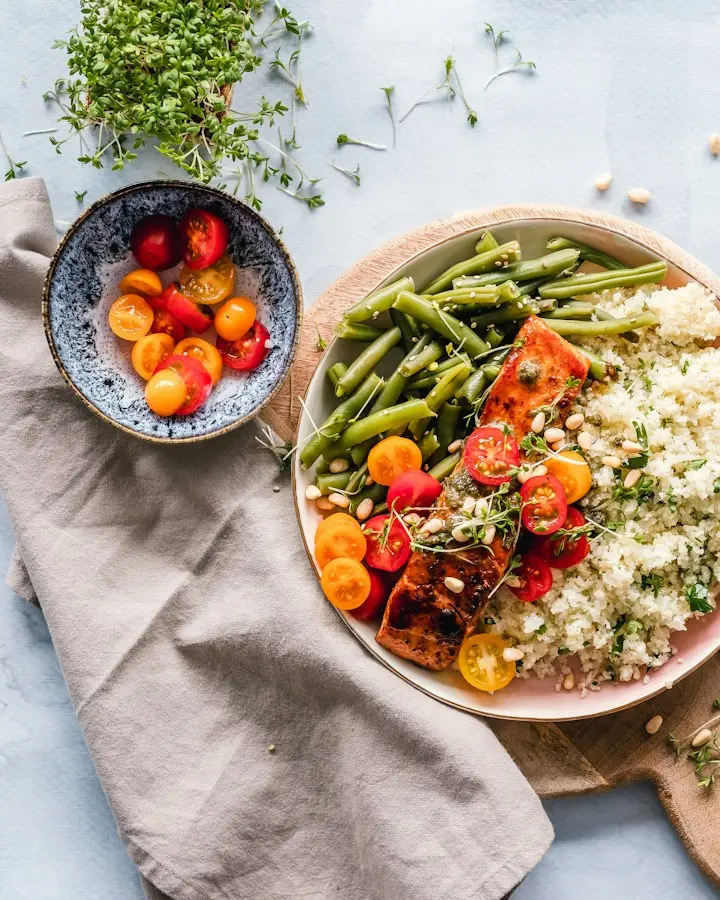 Bol de quinoa con verduras asadas